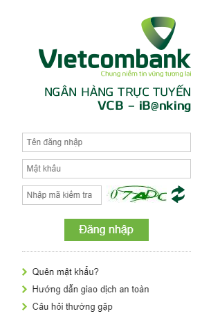Vietcombank's i-banking service