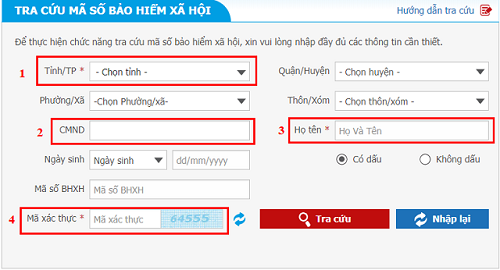 Tra cứu mã số BHXH