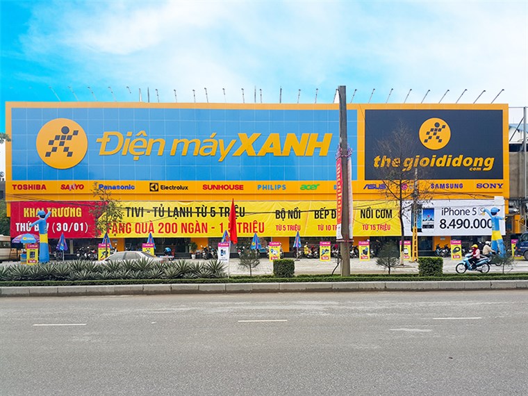 Điện máy xanh là chuỗi siêu thị điện máy lớn nhất tại Việt Nam