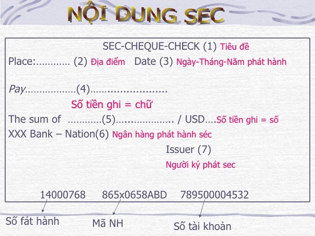 Làm sao để sử dụng mẫu séc rút tiền mặt?