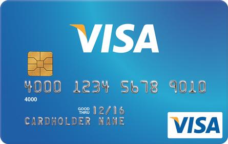 Mặt trước thẻ Visa Debit