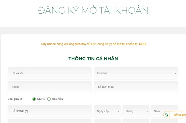 Hướng dẫn mở thẻ ATM online tại nhà