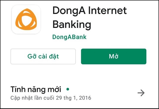 Tra số tài khoản trên ứng dụng DongA Internet Banking
