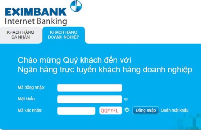 Kiểm tra số dư tài khoản Eximbank qua Internet Banking