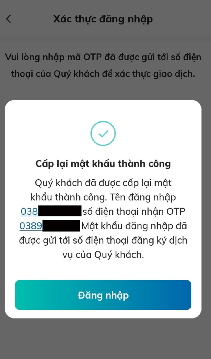 Lấy lại mật khẩu Smart Banking BIDV tại quầy giao dịch