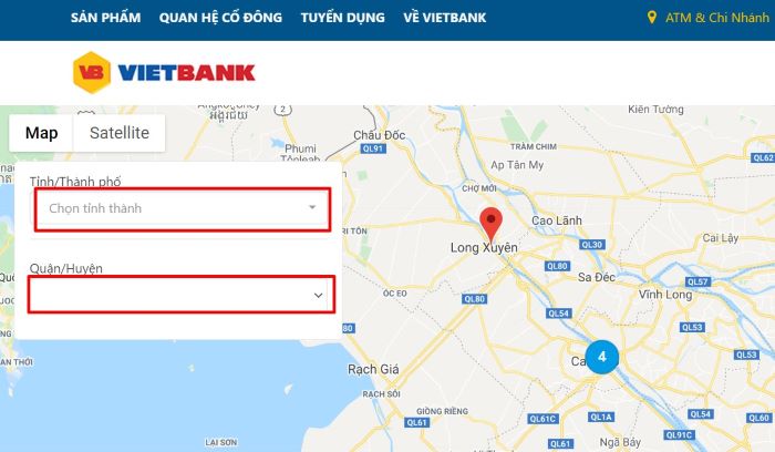 Tra cứu chi nhánh ngân hàng Vietinbank gần nhất