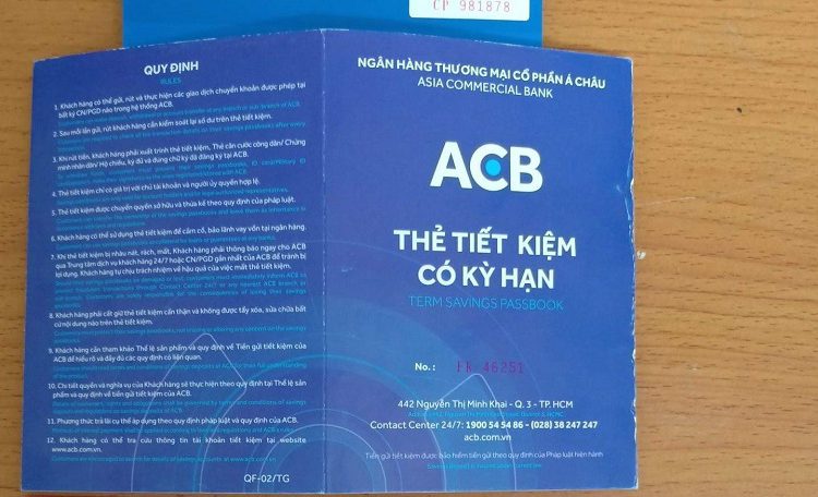 Sổ tiết kiệm ACB