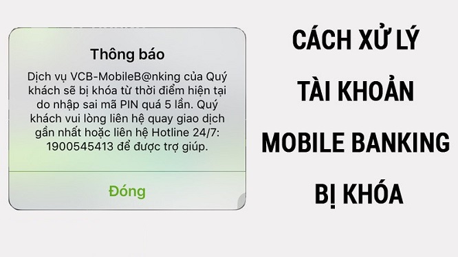 Cách mở tài khoản Internet Banking Vietcombank bị khóa