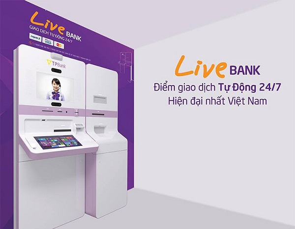 Gửi tiền vào thẻ ATM tại cây ATM LiveBank