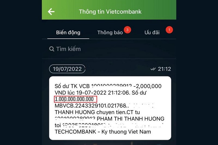 Chế ảnh khoe số dư khủng Vietcombank App VCB Digibank